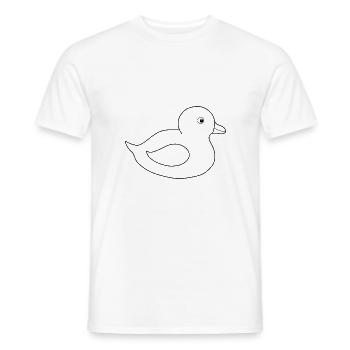 gelbe Ente, Entchen, Küken - Männer T-Shirt - Weiß - Vorne - AI Model Male 178 dark (178cm)
