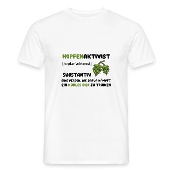 Hopfenaktivist Eine Person die für ihr kühles Bier - Männer T-Shirt - Weiß - Vorne - AI Model Male 178 dark (178cm)