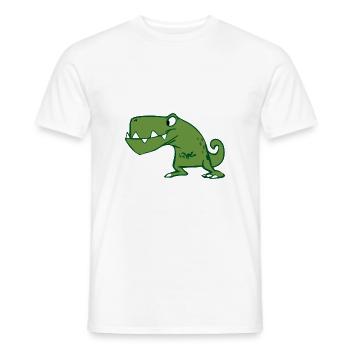 T-Rex Tyrannosaurus Rex Dinosaurier Geschenk - Männer T-Shirt - Weiß - Vorne - AI Model Male 178 dark (178cm)
