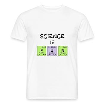 La science est amusante - T-shirt homme - blanc - Devant - AI Model Male 178 dark (178cm)