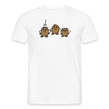 3 pommes de terre à la fourchette - V2 - T-shirt homme - blanc - Devant - AI Model Male 178 dark (178cm)