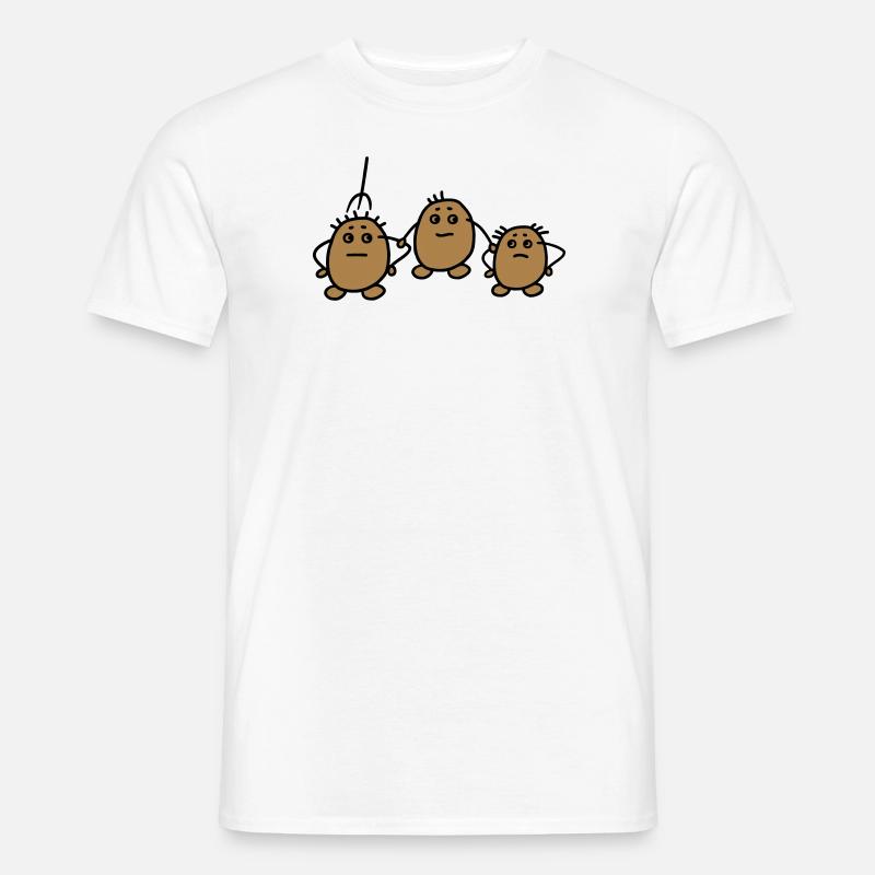 3 patate con forcella - V2 - T-shirt uomo - bianco