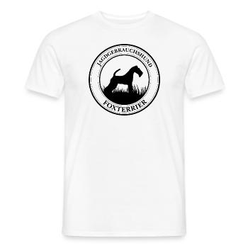 Foxterrier rauhaar Jagdgebrauchshund Hund Wilsigns - Männer T-Shirt - Weiß - Vorne - AI Model Male 178 dark (178cm)