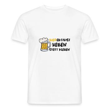 Bieraktivist Heben statt Kleben - Männer T-Shirt - Weiß - Vorne - AI Model Male 178 dark (178cm)