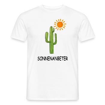 sommer sonnenanbeter - Männer T-Shirt - Weiß - Vorne - AI Model Male 178 dark (178cm)
