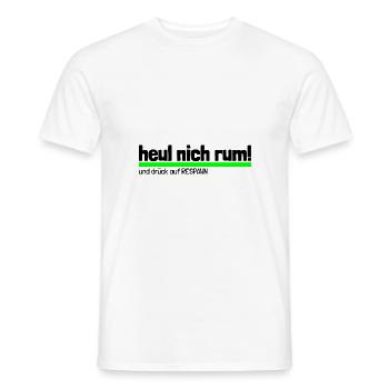 Saying "don't cry around - press RESPAWN"-bow - Men's T-Shirt - white - Front - AI Model Male 178 dark (178cm)