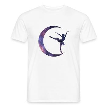 Ballerina in the moon - Men's T-Shirt - white - Front - AI Model Male 178 dark (178cm)