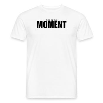 Vivez l’instant présent - T-shirt homme - blanc - Devant - AI Model Male 178 dark (178cm)