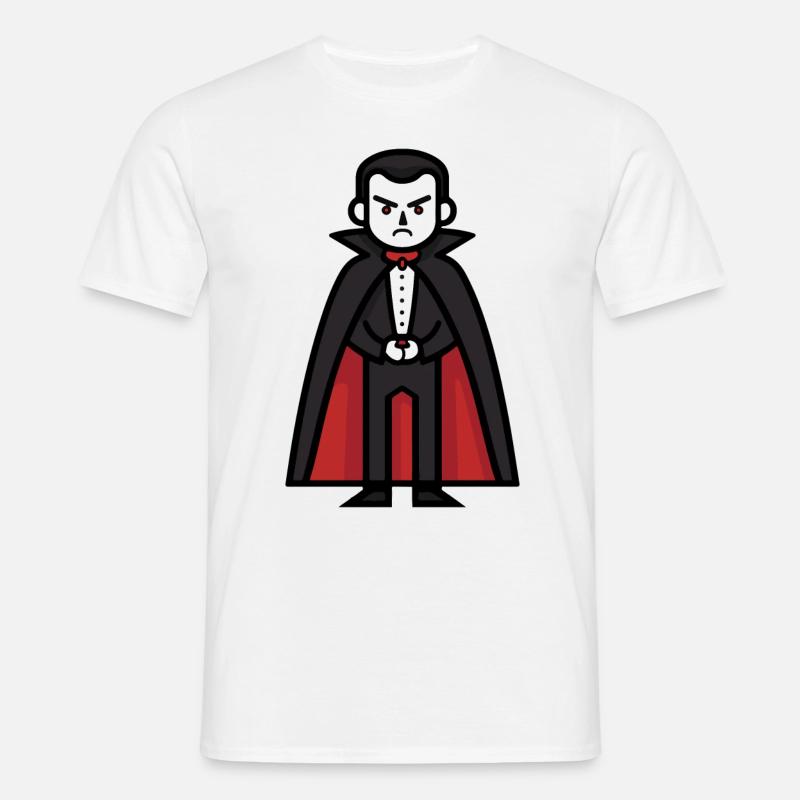 Vampir Halloween Comic - Männer T-Shirt - Weiß
