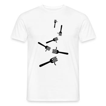 Spaghetti symbol - Männer T-Shirt - Weiß - Vorne - AI Model Male 178 dark (178cm)