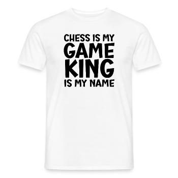 Chess is my game King is my name - Männer T-Shirt - Weiß - Vorne - AI Model Male 178 dark (178cm)