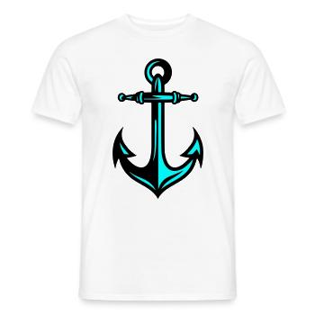 Anchor Icon - Men's T-Shirt - white - Front - AI Model Male 178 dark (178cm)