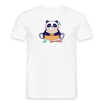 Panda avec Dim Sum - T-shirt homme - blanc - Devant - AI Model Male 178 dark (178cm)