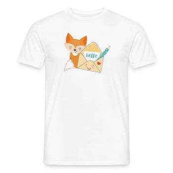 Fuchs-Post - Männer T-Shirt - Weiß - Vorne - AI Model Male 178 dark (178cm)