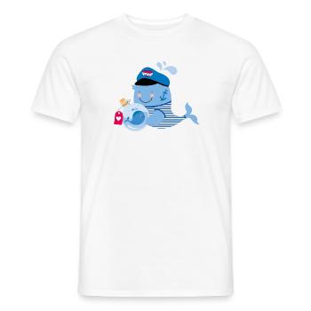 Baleines - T-shirt homme - blanc - Devant - AI Model Male 178 dark (178cm)