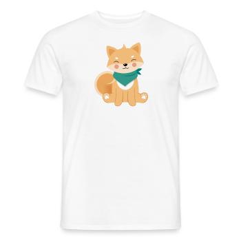 Shiba Inu - Männer T-Shirt - Weiß - Vorne - AI Model Male 178 dark (178cm)