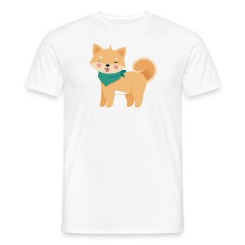 Shiba Inu - Männer T-Shirt - Weiß - Vorne - AI Model Male 178 dark (178cm)