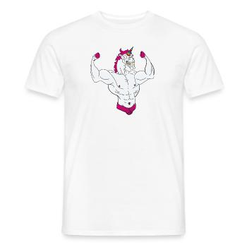 Pferdinant das Einhorn - Männer T-Shirt - Weiß - Vorne - AI Model Male 178 dark (178cm)
