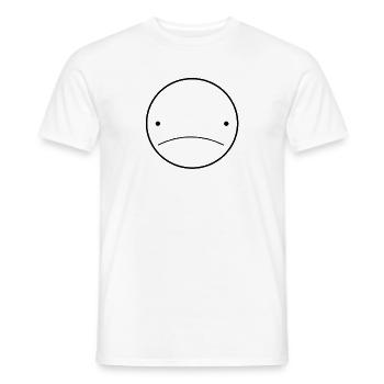 Smiley triste - T-shirt homme - blanc - Devant - AI Model Male 178 dark (178cm)
