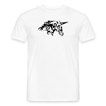 licorne tribal einhorn unicorn 1911 - T-shirt homme - blanc - Devant - AI Model Male 178 dark (178cm)