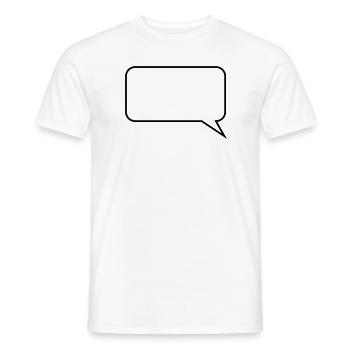 Sprechblase // Comic // Spruch machen // Aussage - Männer T-Shirt - Weiß - Vorne - AI Model Male 178 dark (178cm)