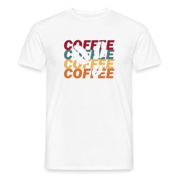 Coffee coffee bean - Men's T-Shirt - white - Front - AI Model Male 178 dark (178cm)