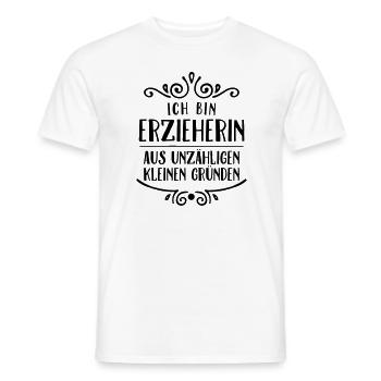 Ich Bin Erzieherin Aus Vielen Kleinen Gründen - Männer T-Shirt - Weiß - Vorne - AI Model Male 178 dark (178cm)