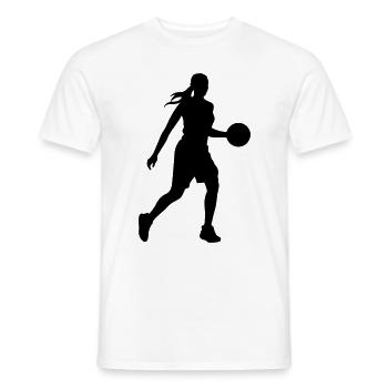 Basketball Player Silhouette Basketball Player Fra - Men's T-Shirt - white - Front - AI Model Male 178 dark (178cm)