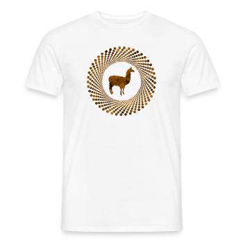 Llama - Men's T-Shirt - white - Front - AI Model Male 178 dark (178cm)