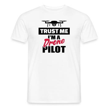 drone - T-shirt homme - blanc - Devant - AI Model Male 178 dark (178cm)