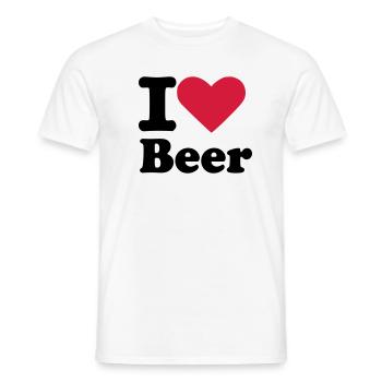 I love Beer - Männer T-Shirt - Weiß - Vorne - AI Model Male 178 dark (178cm)