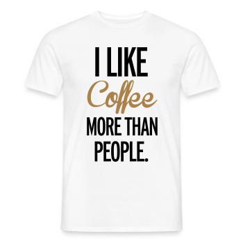 Coffee - Männer T-Shirt - Weiß - Vorne - AI Model Male 178 dark (178cm)