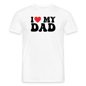Ich liebe meinen Vater - Männer T-Shirt - Weiß - Vorne - AI Model Male 178 dark (178cm)