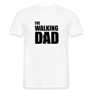 The walking dad (black) contour Gold - Men's T-Shirt - white - Front - AI Model Male 178 dark (178cm)