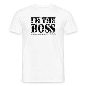 I'm the Boss - T-shirt homme - blanc - Devant - AI Model Male 178 dark (178cm)