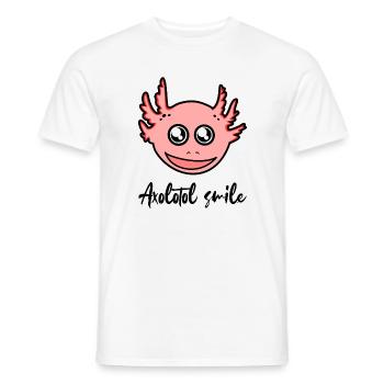 Axolotl Smile - Happy Axolotl - Men's T-Shirt - white - Front - AI Model Male 178 dark (178cm)