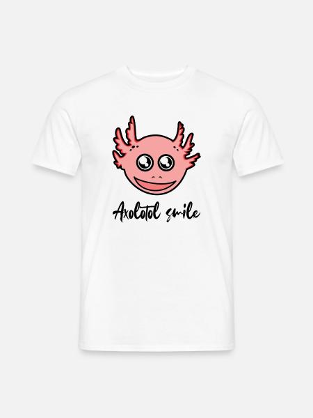 Axolotl Smil - Glad Axolotl - Mænd T-shirt - hvid