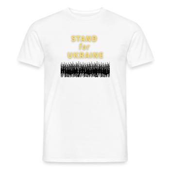 Stand with Ukraine World Peace Ukraine Russland - Männer T-Shirt - Weiß - Vorne - AI Model Male 178 dark (178cm)