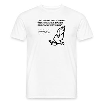 Zitat Politiker Krieg Frieden - Männer T-Shirt - Weiß - Vorne - AI Model Male 178 dark (178cm)