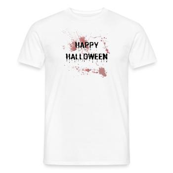 Happy Halloween Blood Murder Creepy Killer Dead - Men's T-Shirt - white - Front - AI Model Male 178 dark (178cm)
