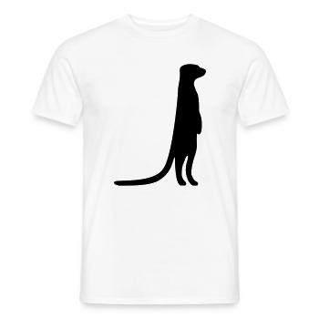 drôle de suricate animal curieux - T-shirt homme - blanc - Devant - AI Model Male 178 dark (178cm)