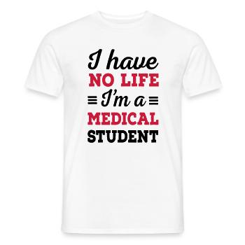 6061912 127058735 medicinstuderende - Mænd T-shirt - hvid - Foran - AI Model Male 178 dark (178cm)