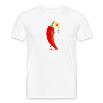 Mme Chili - T-shirt homme - blanc - Devant - AI Model Male 178 dark (178cm)