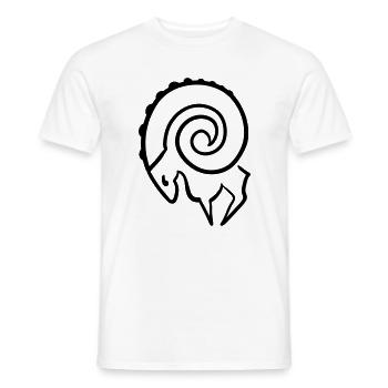 Aries - Men's T-Shirt - white - Front - AI Model Male 178 dark (178cm)
