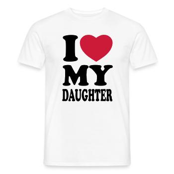 I love my daughter - Men's T-Shirt - white - Front - AI Model Male 178 dark (178cm)