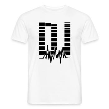 dj - Men's T-Shirt - white - Front - AI Model Male 178 dark (178cm)