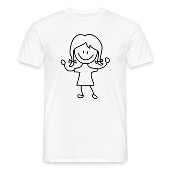 Kind Maedchen Kindergarten - Männer T-Shirt - Weiß - Vorne - AI Model Male 178 dark (178cm)