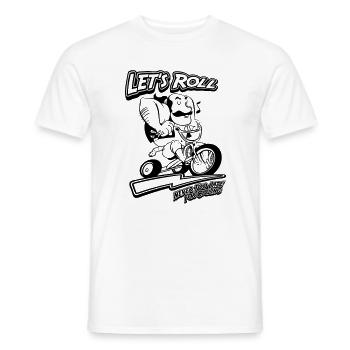 GANGSTER RIDING CYCLE - T-shirt homme - blanc - Devant - AI Model Male 178 dark (178cm)