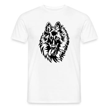 Tervuren Kopf - Männer T-Shirt - Weiß - Vorne - AI Model Male 178 dark (178cm)