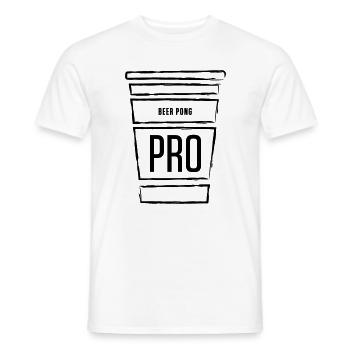 Beer Pong Pro Cup - Männer T-Shirt - Weiß - Vorne - AI Model Male 178 dark (178cm)